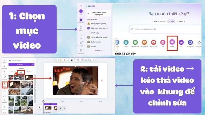 Chi tiết các bước thực hiện ghép video trên nền tảng Canva